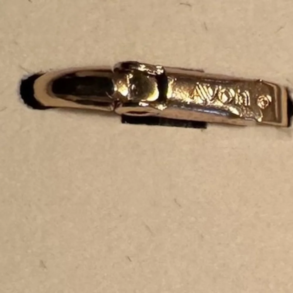Avon Gold-tone Bamboo-Style Door Knocker Dangle Clip Earrings - Picture 5 of 5